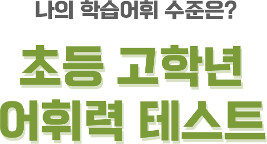초등 고학년 어휘력 테스트